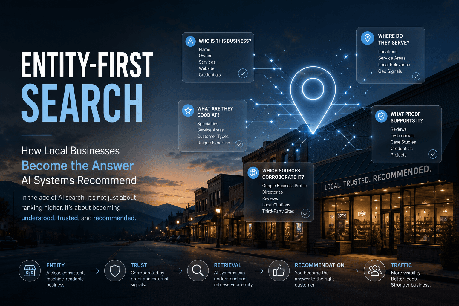 Entity-First Search — how local businesses become the answer AI systems recommend